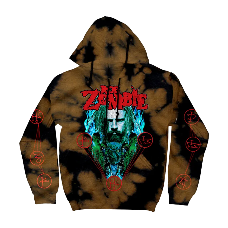 Rob Zombie Sinister Urge Ritual Crystal Wash hoodie grønn