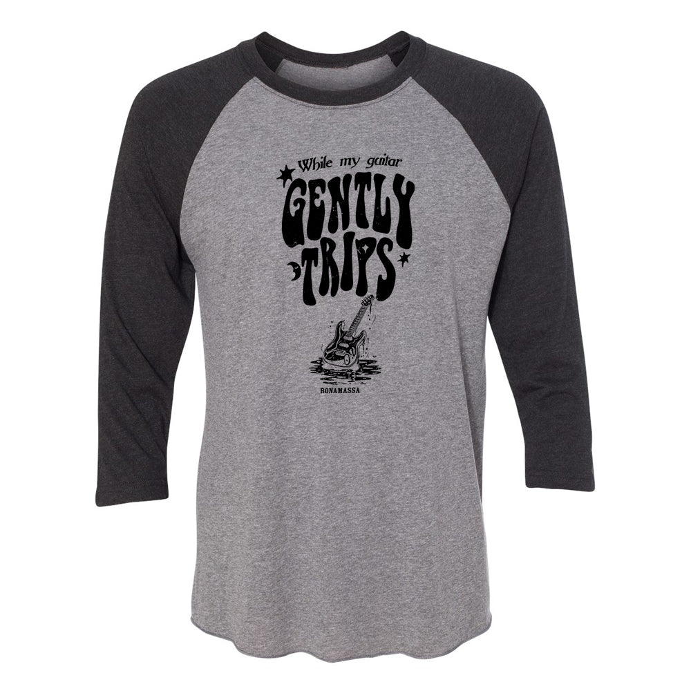 Joe Bonamassa Gently Trips 3/4 t-skjorte unisex svart triblend