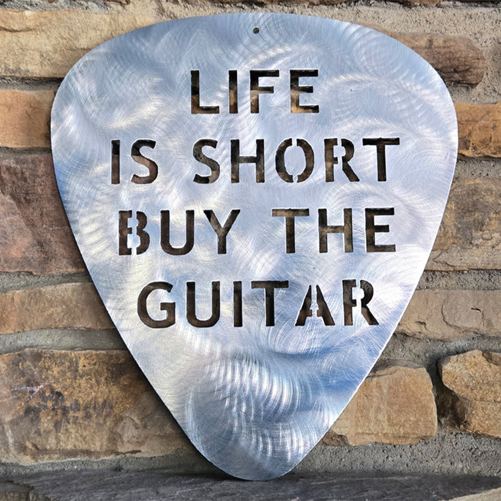 Joe Bonamassa Life is Short Buy the Guitar metallbilde sølv