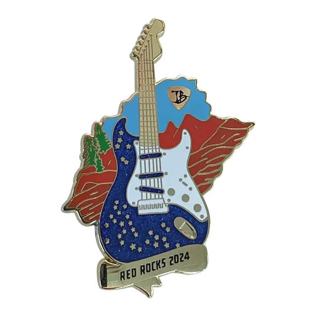 Joe Bonamassa 2024 Red Rocks pin samleobjekt gull emalje