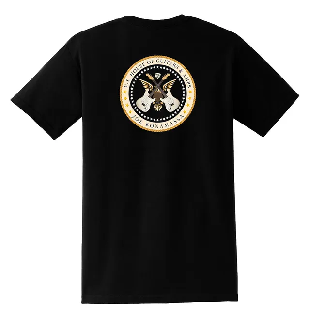 Joe Bonamassa House of Guitars & Amps Crest Pocket t-skjorte bomull