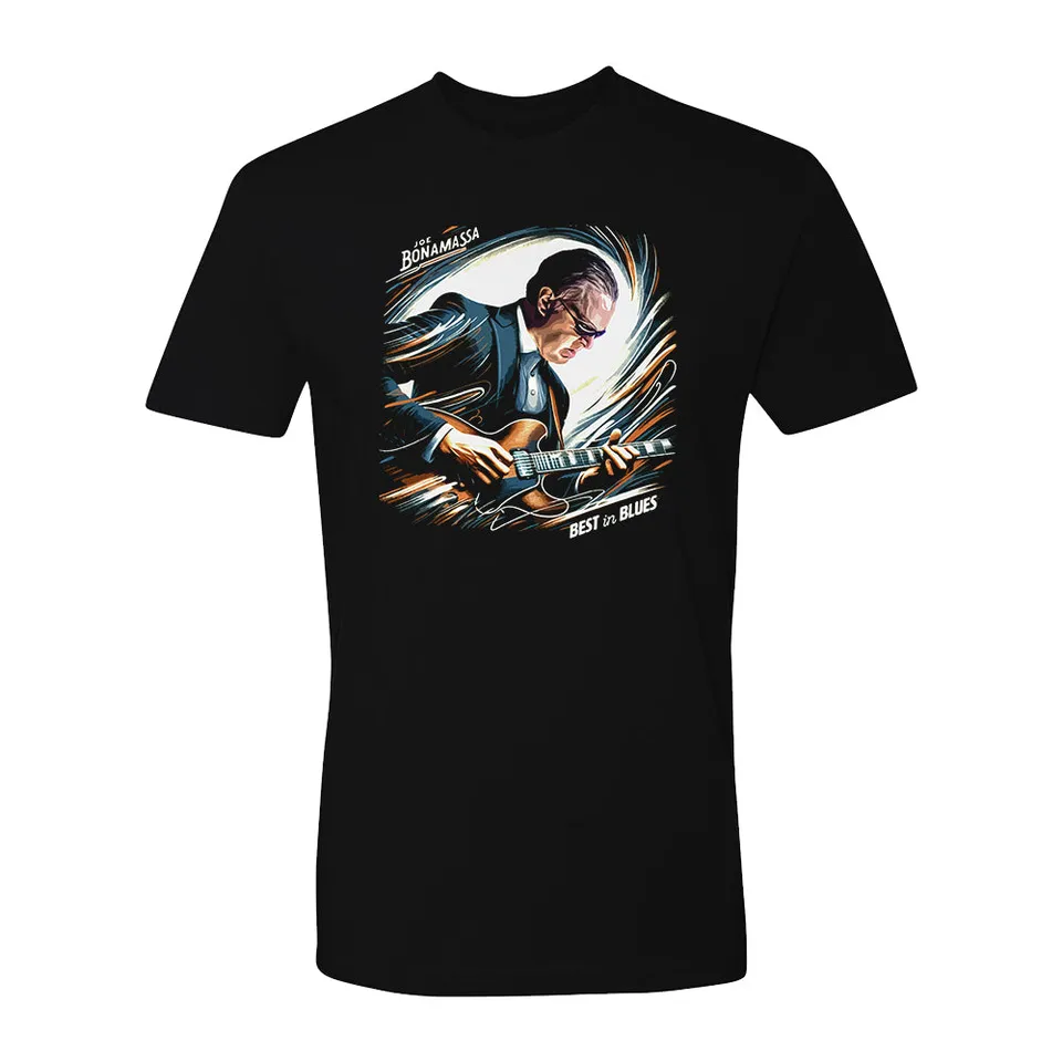 Joe Bonamassa Best in Blues t-skjorte svart brysttrykk
