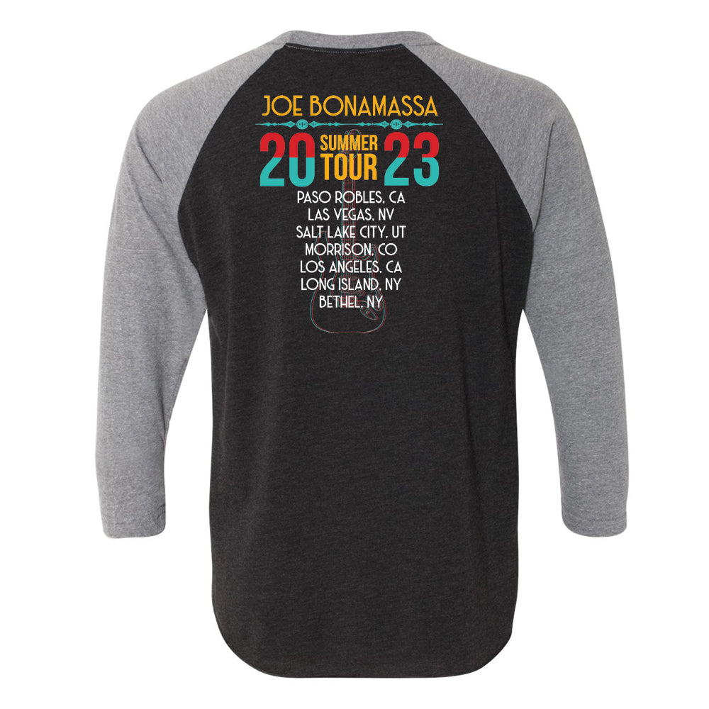 Joe Bonamassa U.S. Summer Tour 3/4 t-skjorte unisex triblend