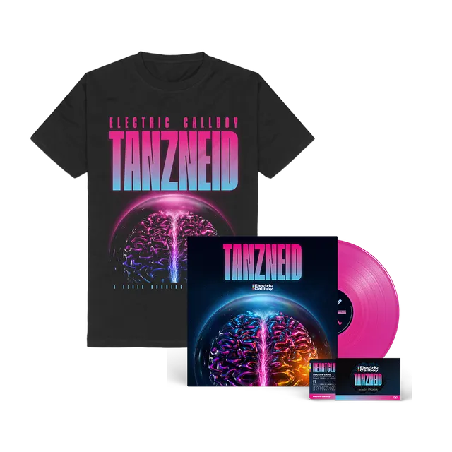 Electric Callboy TANZNEID neon pink LP + t-skjorte bundle