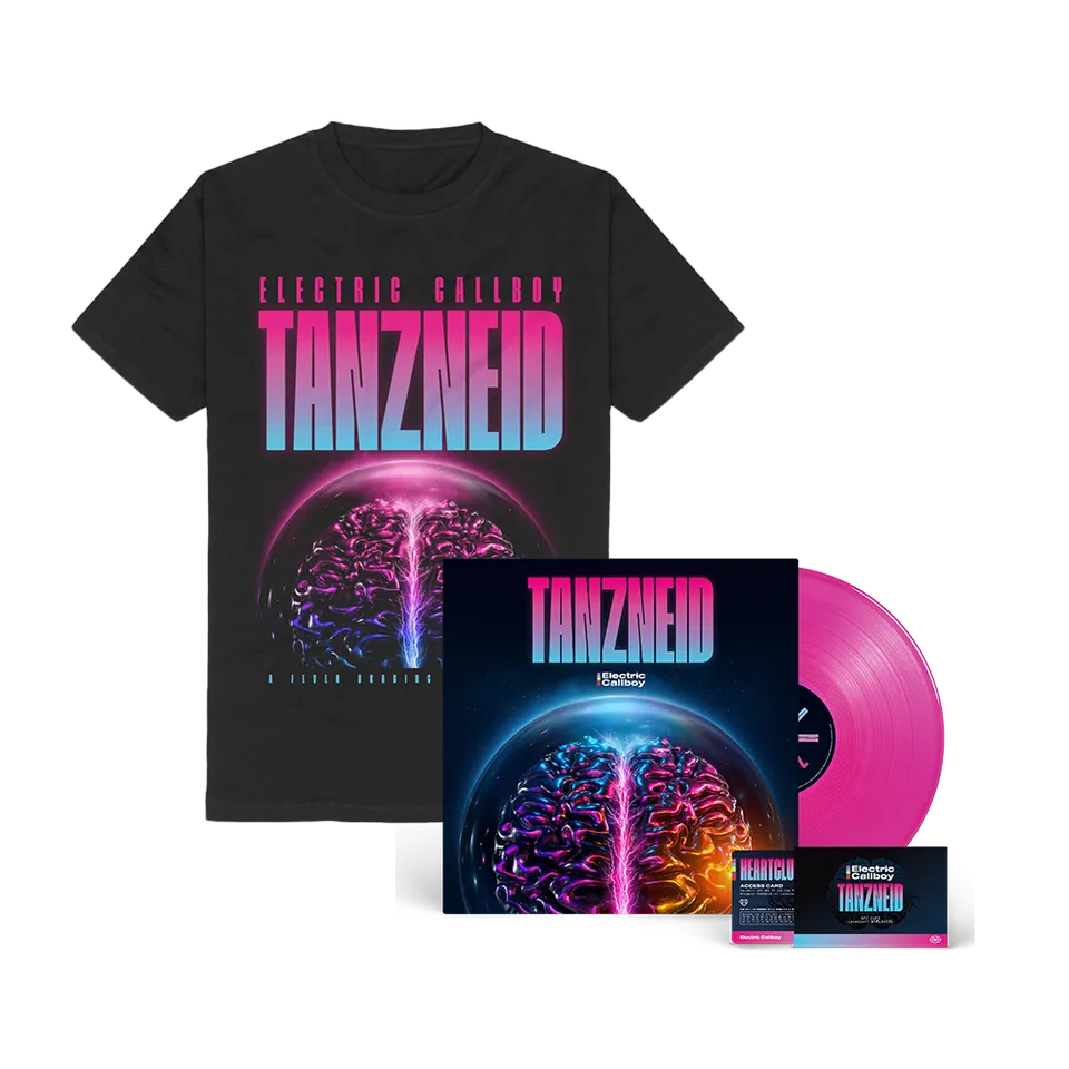 Electric Callboy TANZNEID neon pink LP + t-skjorte bundle