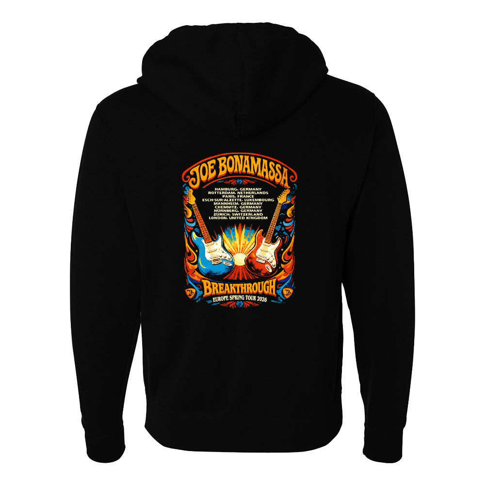 Joe Bonamassa Europe Spring Tour 2026 hoodie svart