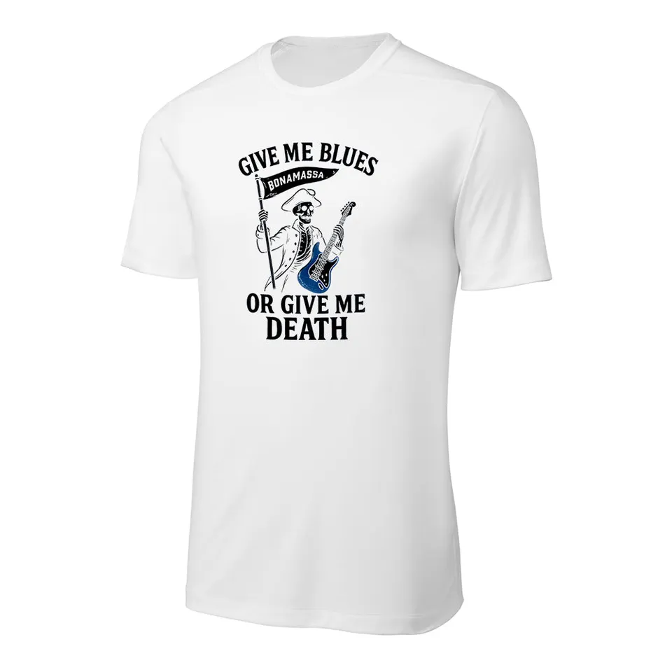 Joe Bonamassa Give Me Blues UV t-skjorte hvit polyester