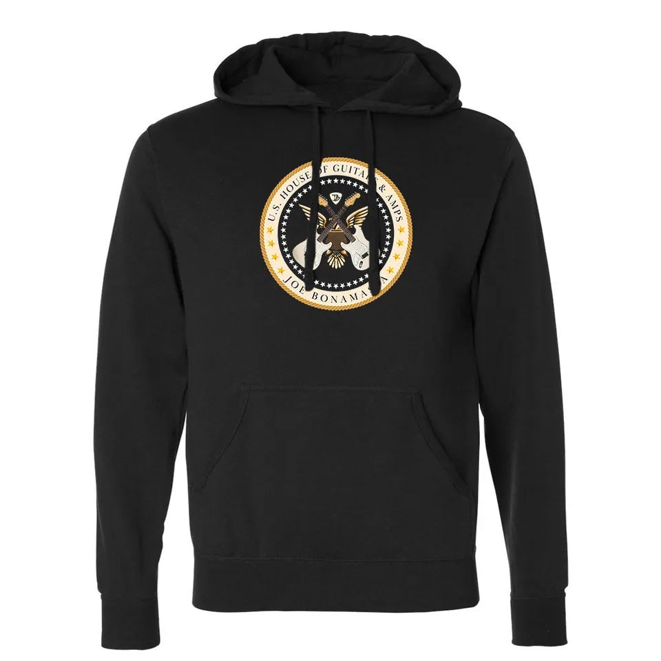 Joe Bonamassa House of Guitars Crest hettegenser unisex svart