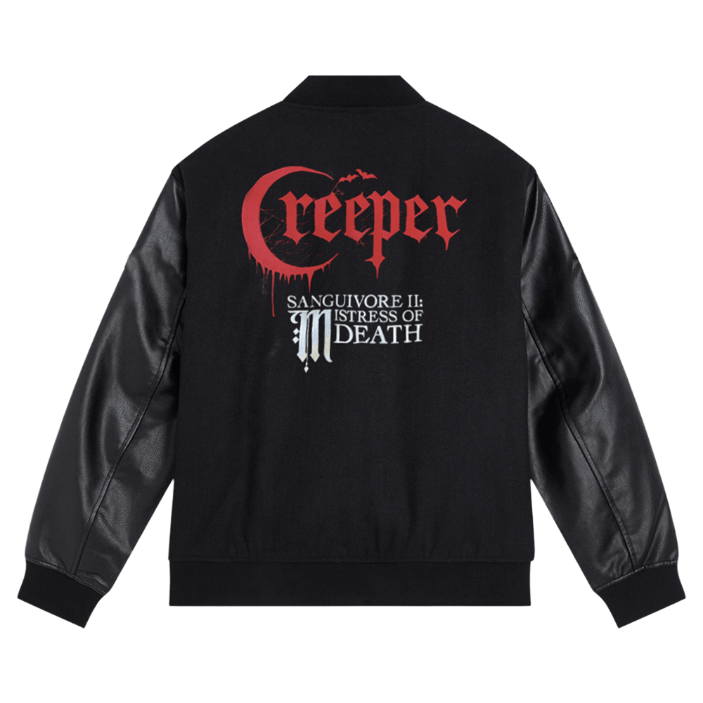 Creeper Mistress of Death collegejakke brodert