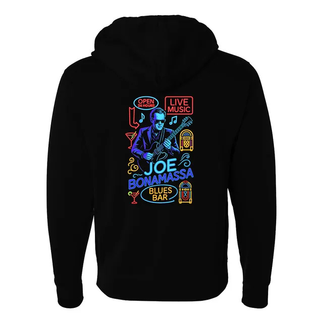 Joe Bonamassa Soho Blues Zip-Up Hoodie hettejakke svart
