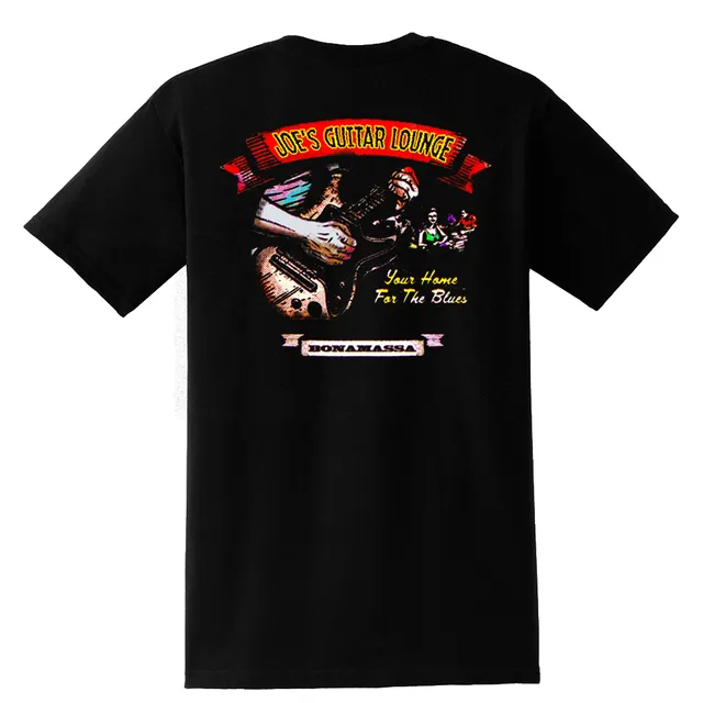 Joe Bonamassa Guitar Lounge t-skjorte lomme bomull