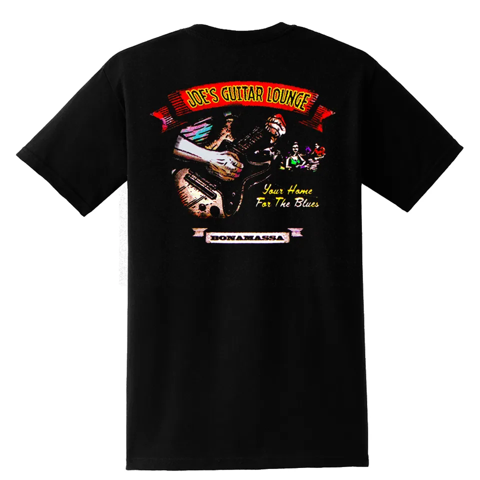 Joe Bonamassa Guitar Lounge t-skjorte lomme bomull