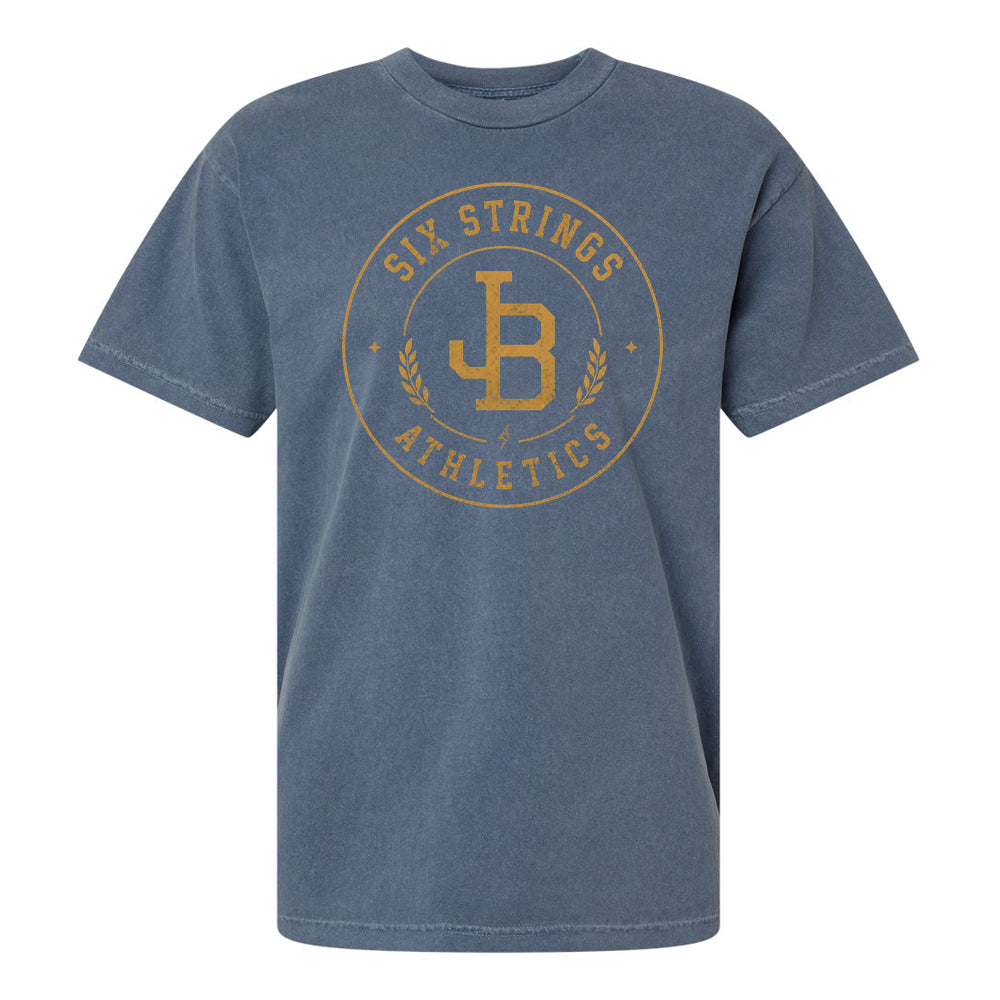 Joe Bonamassa Six Strings Crest Vintage Heavyweight Cotton t-skjorte falmet svart