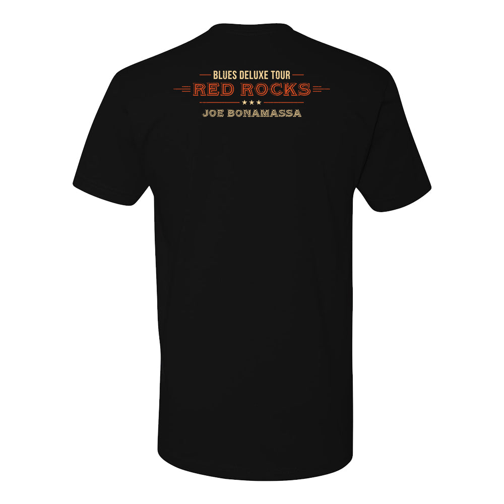 Joe Bonamassa 2024 Red Rocks T-skjorte Svart bomull