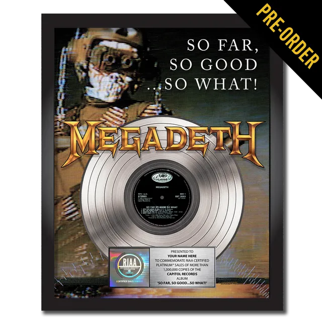 Megadeth Cyber Army So Far So Good plakett vinylutgave 17,5"