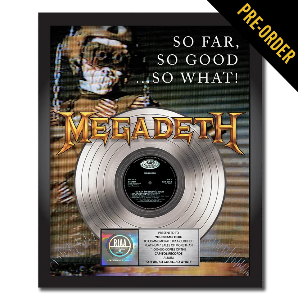 Megadeth Cyber Army So Far So Good plakett vinylutgave 17,5"