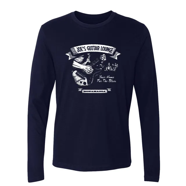 Joe Bonamassa Joe's Guitar Lounge Long Sleeve t-skjorte svart bomull