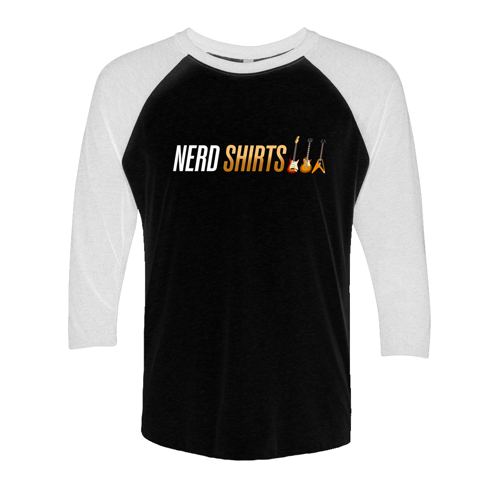 Joe Bonamassa Nerd Shirts baseball t-skjorte unisex hvit/svart