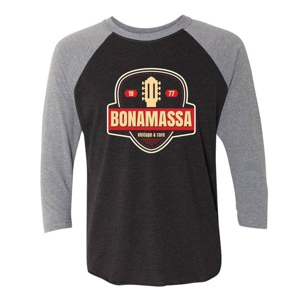 Joe Bonamassa Gold Vintage Pick 3/4-ermet t-skjorte grå