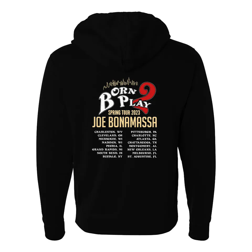 Joe Bonamassa 2023 U.S. Spring Tour hettejakke svart bomull