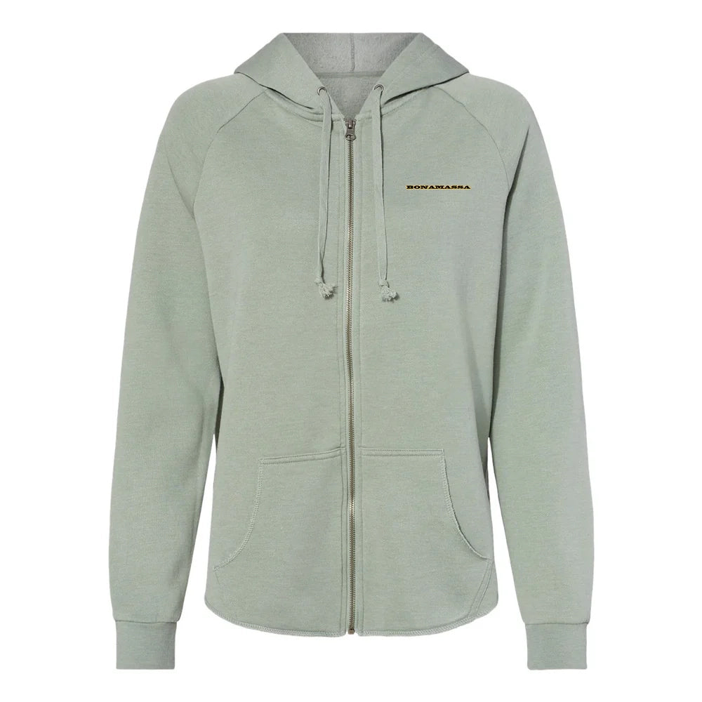 Joe Bonamassa Camp & Jam Wave Wash Zip-Up Hoodie dame svart