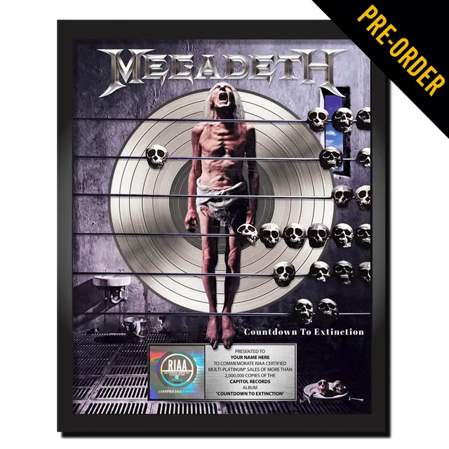 Megadeth Countdown To Extinction plakett vinyl personlig