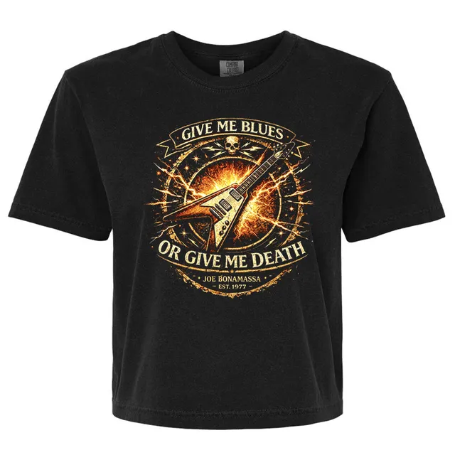 Joe Bonamassa Give Me Blues T-skjorte dame boxy svart
