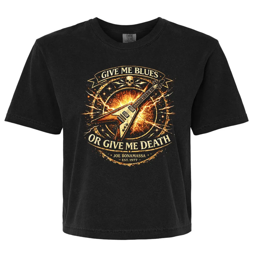Joe Bonamassa Give Me Blues T-skjorte dame boxy svart