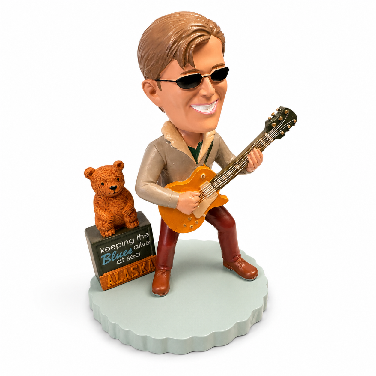 Joe Bonamassa KTBA at Sea Alaska Bona-Bobble samlefigur 8" håndmalt