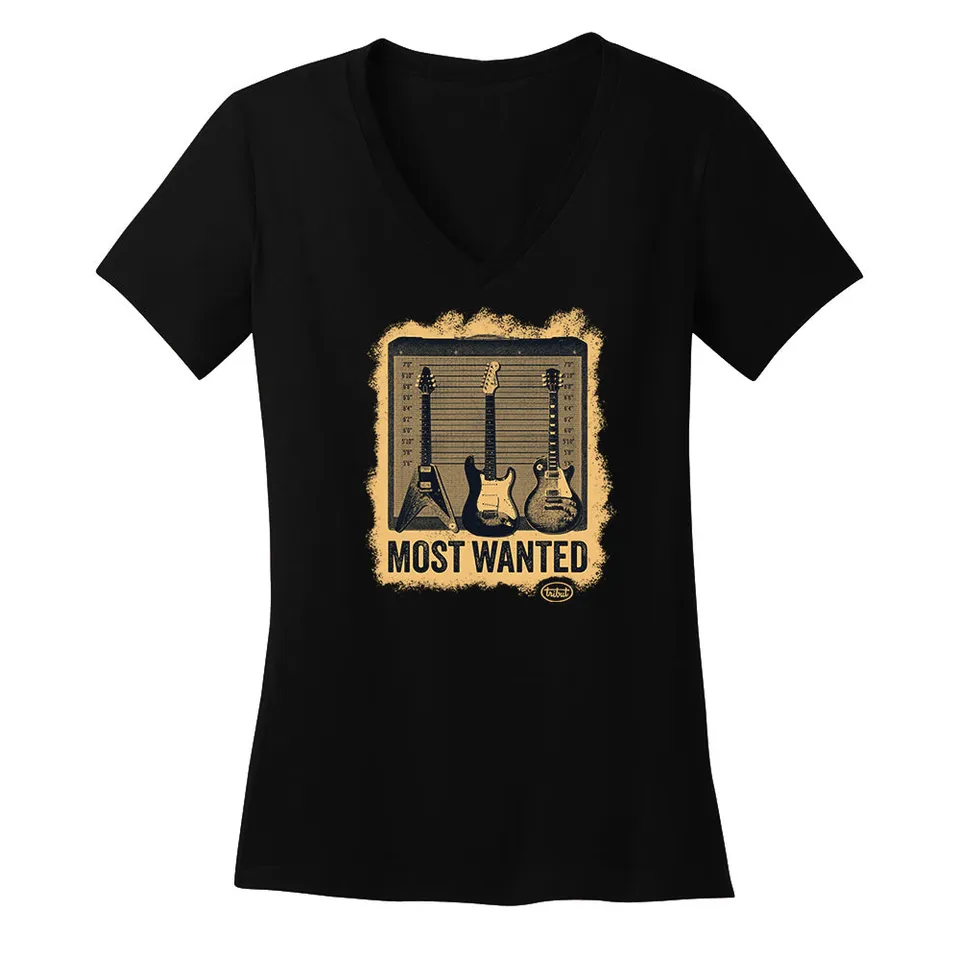 Joe Bonamassa Tribut Blues Most Wanted V-hals t-skjorte dame