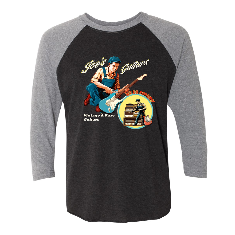 Joe Bonamassa Guitar & Repair Shop 3/4 t-skjorte unisex triblend