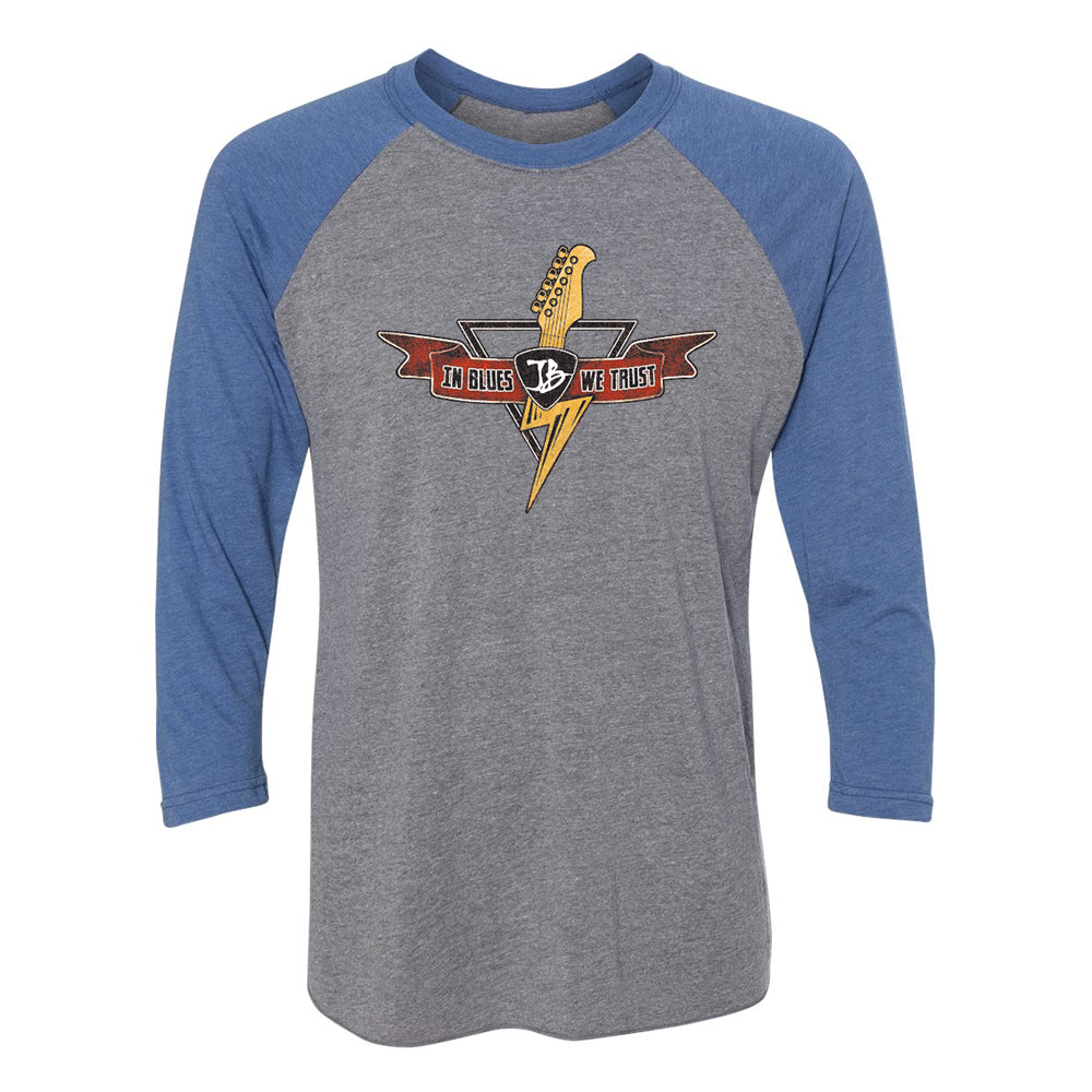 Joe Bonamassa Blues Thunderbolt 3/4 Sleeve t-skjorte Black Heather