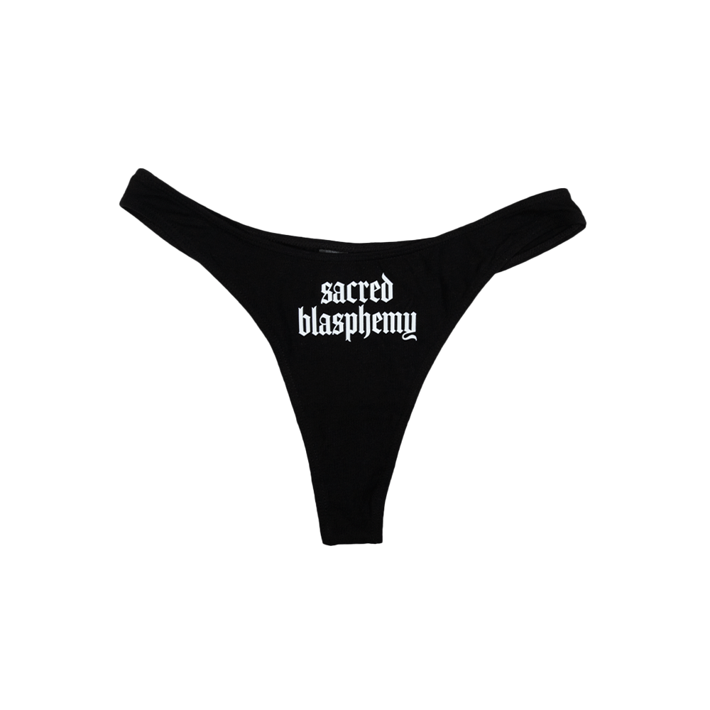 Creeper Sacred Blasphemy thong svart bomull