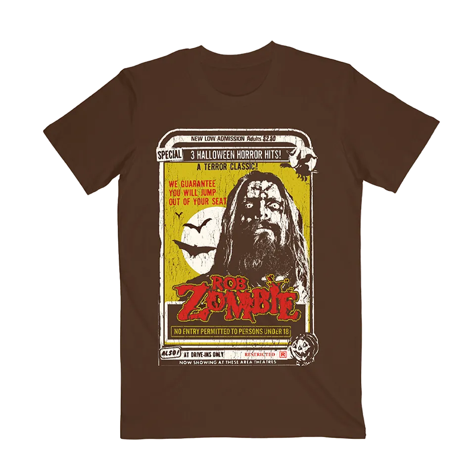 Rob Zombie Drive In Ad t-skjorte unisex bomull