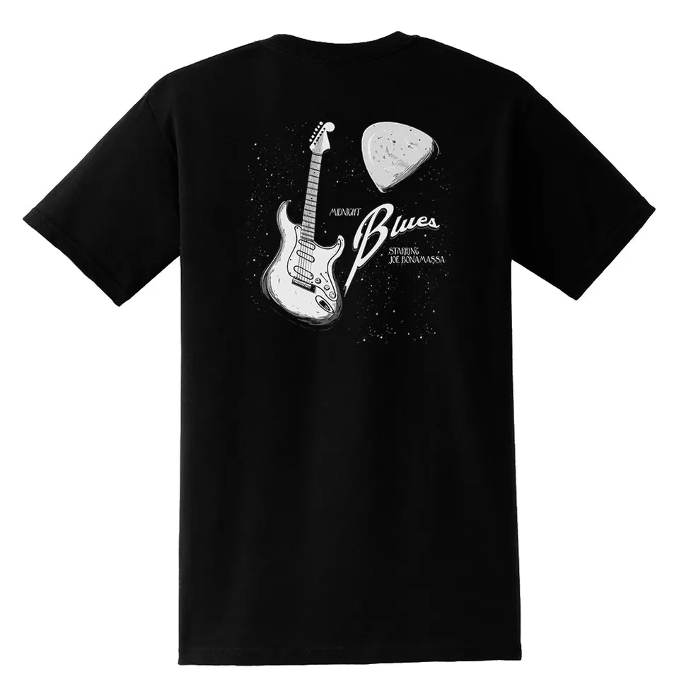 Joe Bonamassa Midnight Blues t-skjorte lomme bomull