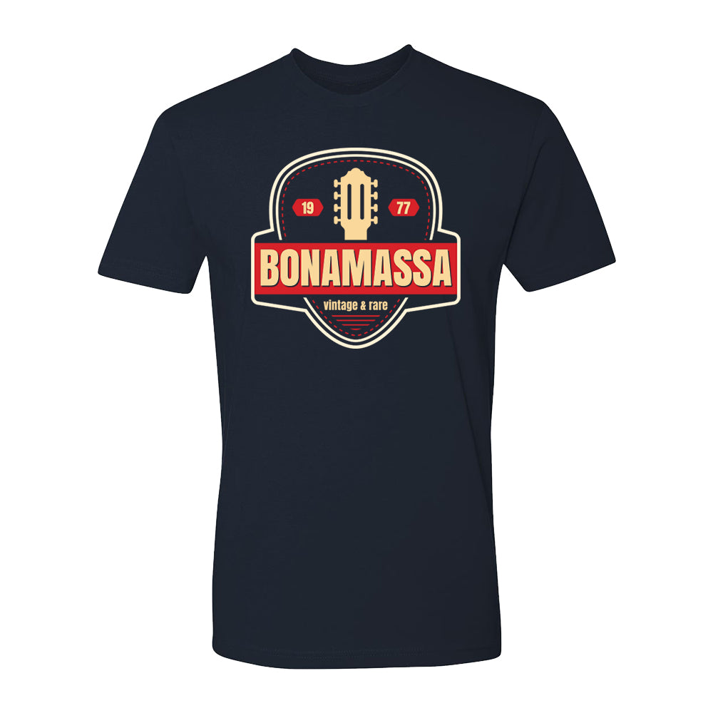 Joe Bonamassa Gold Vintage Pick t-skjorte plektertrykk svart