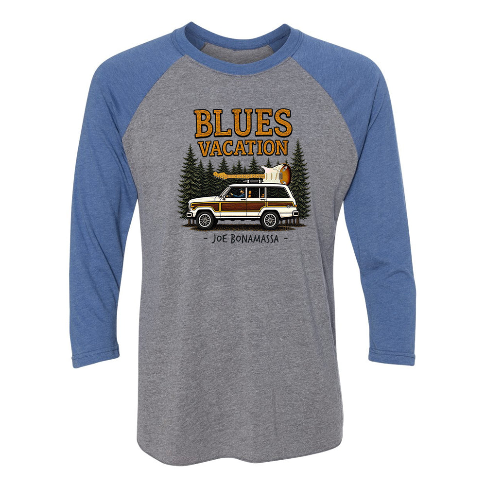 Joe Bonamassa Blues Vacation 3/4 t-skjorte unisex triblend