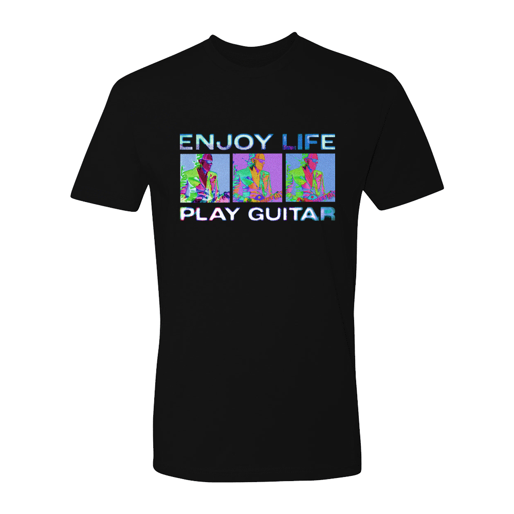 Joe Bonamassa Enjoy Life Play Guitar t-skjorte svart retro