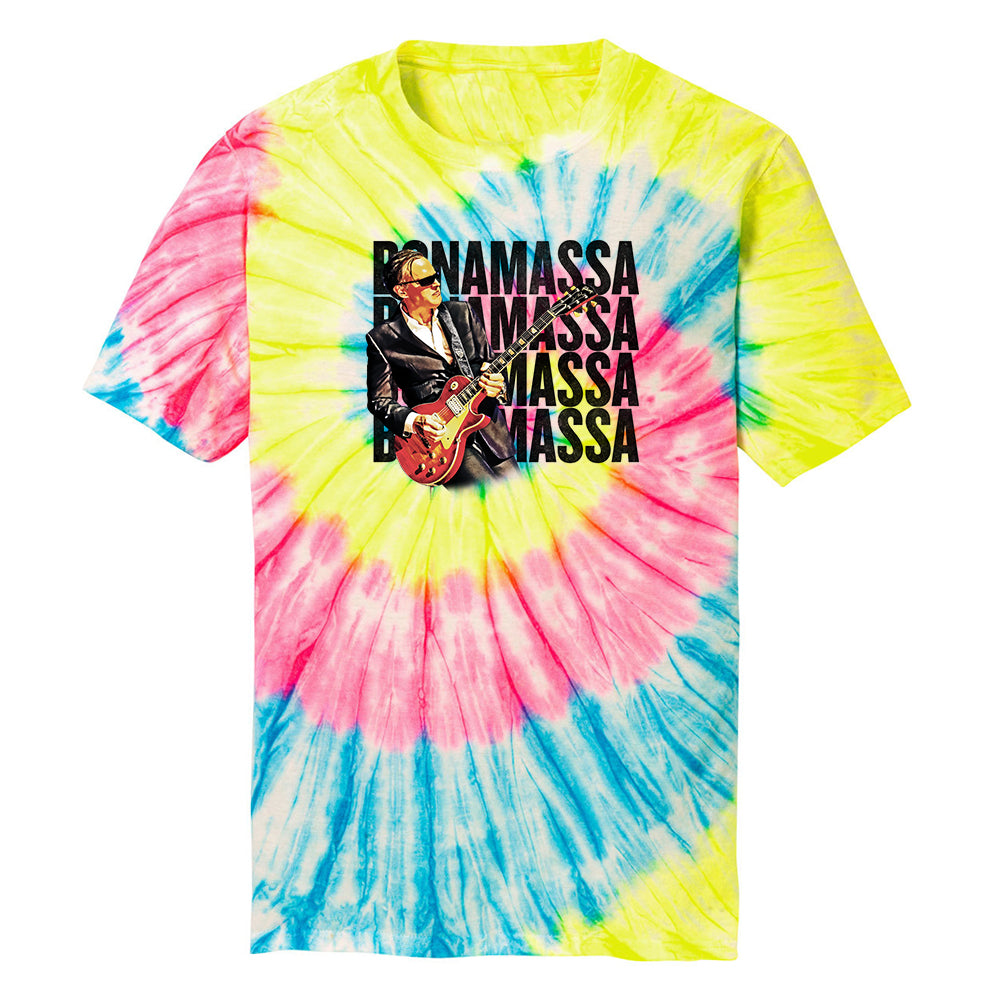 Joe Bonamassa Quadamassa 2.0 Tie Dye T-skjorte bomull