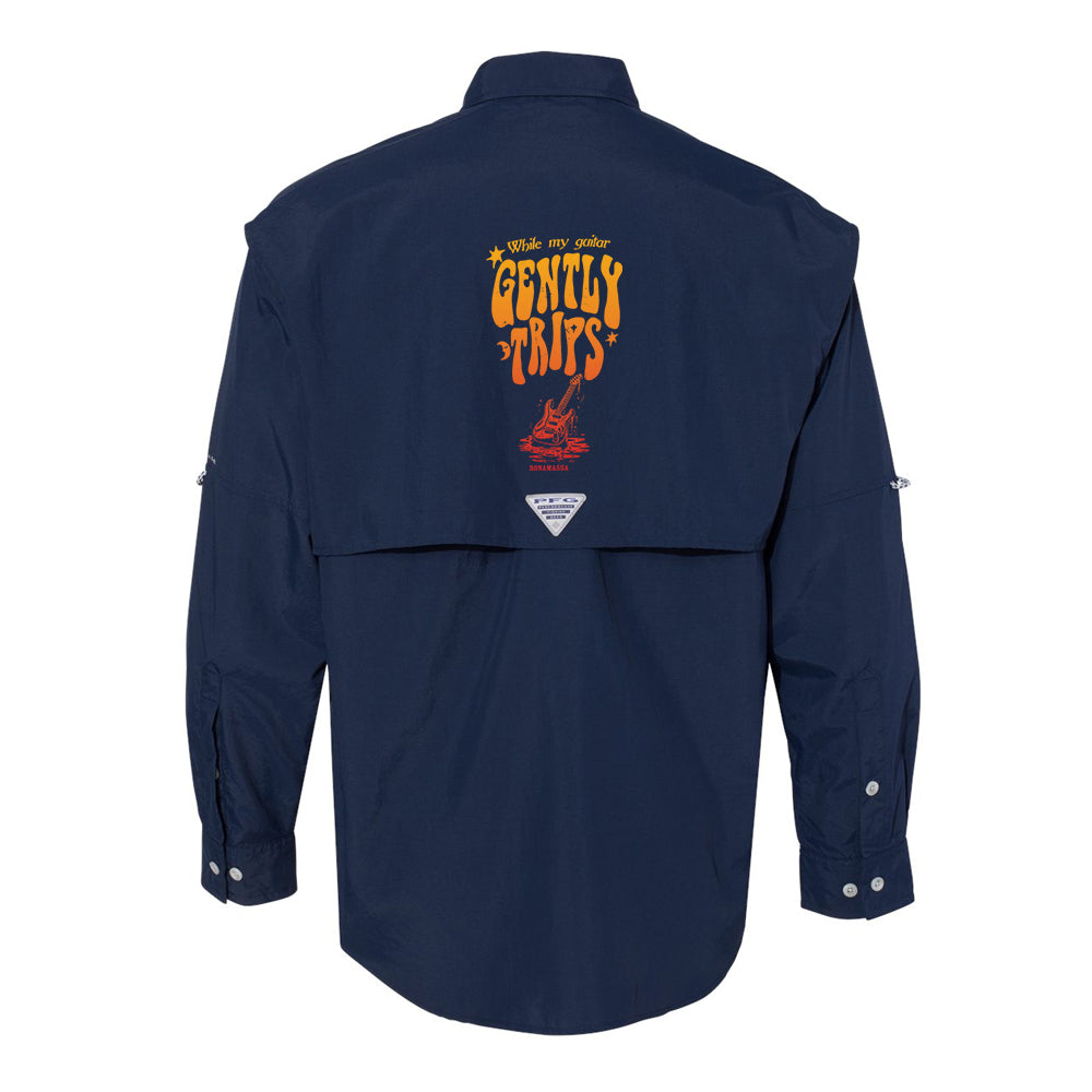 Joe Bonamassa Gently Trips Columbia PFG Bahama II skjorte gull