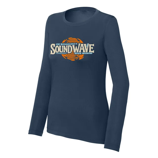 Joe Bonamassa 2026 Sound Wave Beach Weekend Festival UV Pro langermet t-skjorte dame navy UPF 50