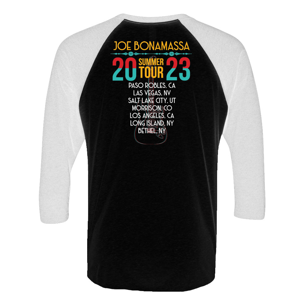 Joe Bonamassa U.S. Summer Tour 3/4 t-skjorte unisex triblend