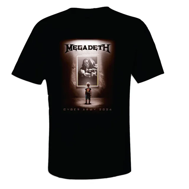 Megadeth Cyber Army 2024 t-skjorte medlem svart