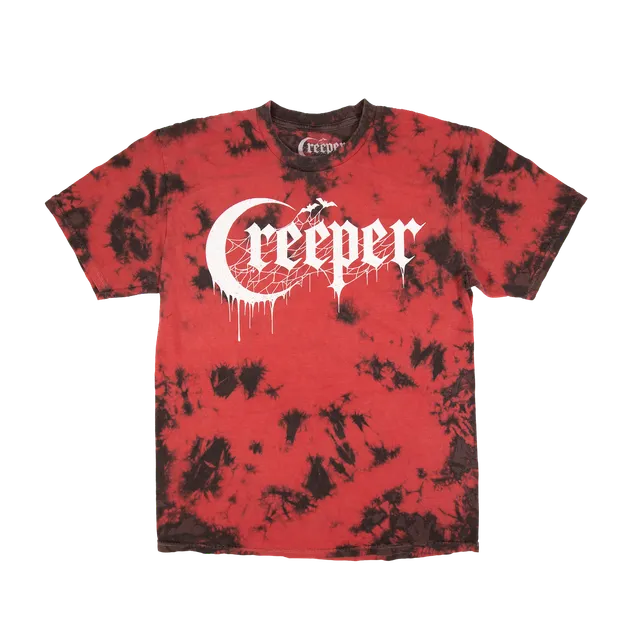 Creeper Logo Tie Dye Tee t-skjorte rød/svart