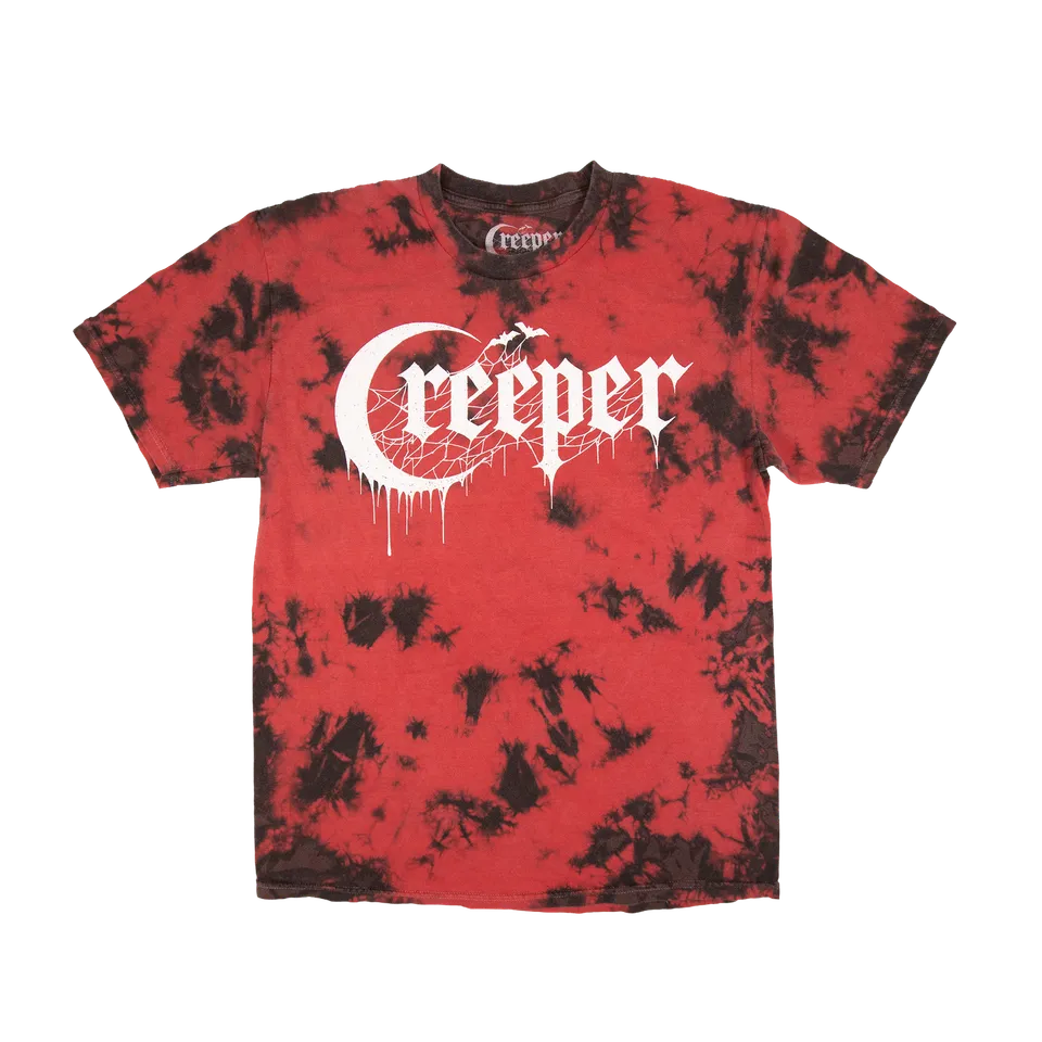 Creeper Logo Tie Dye Tee t-skjorte rød/svart