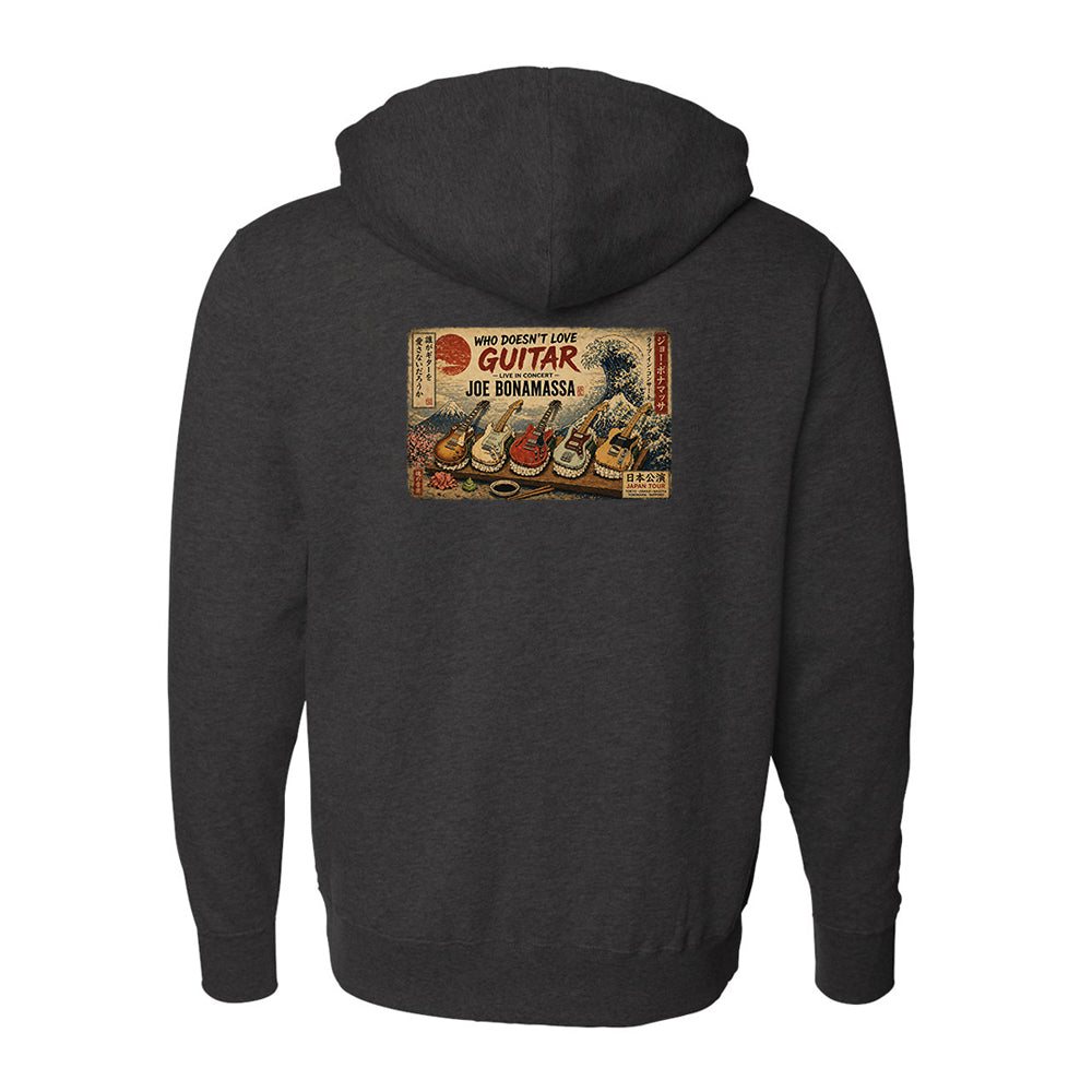 Joe Bonamassa Sushi Wave zip hoodie svart unisex
