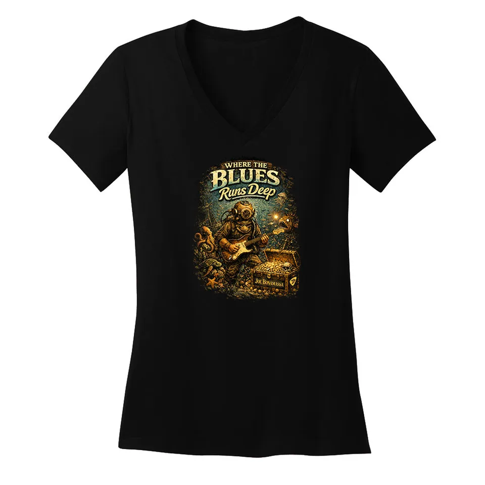 Joe Bonamassa Blues Runs Deep V-Neck t-skjorte dame