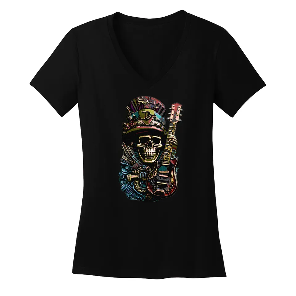 Joe Bonamassa Blues Mad Hatter V-hals t-skjorte dame bomull