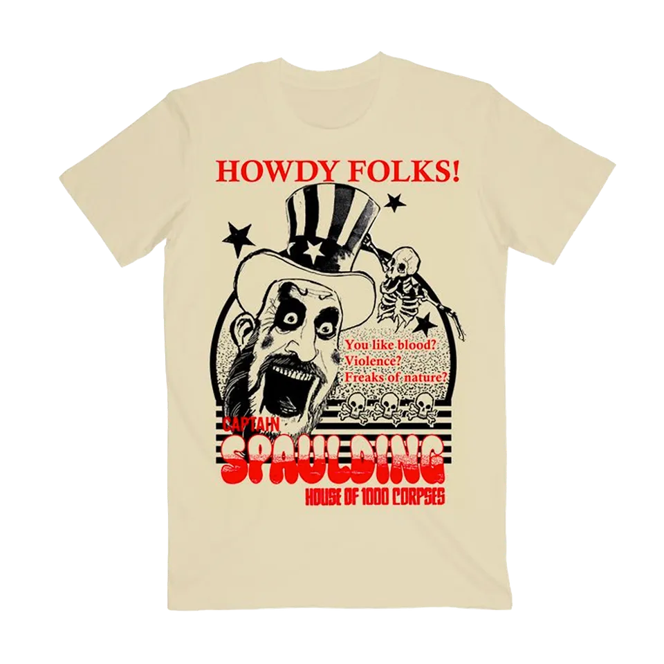 Rob Zombie Howdy Folks t-skjorte natural