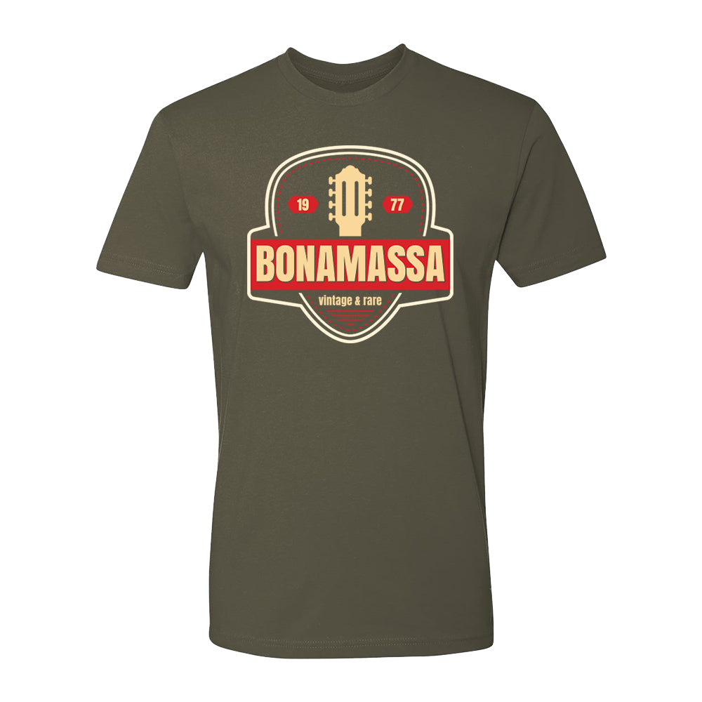 Joe Bonamassa Gold Vintage Pick t-skjorte plektertrykk svart